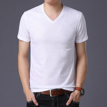 Load image into Gallery viewer, Liseaven Fashion men t-shirt short sleeve casual male tshirt solid color v-neck T Shirts men&#39;s tops tees
